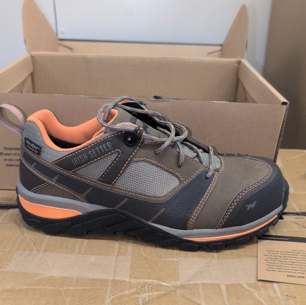 Irish Setter Brown Gray Orange Low-Cut Work Shoes